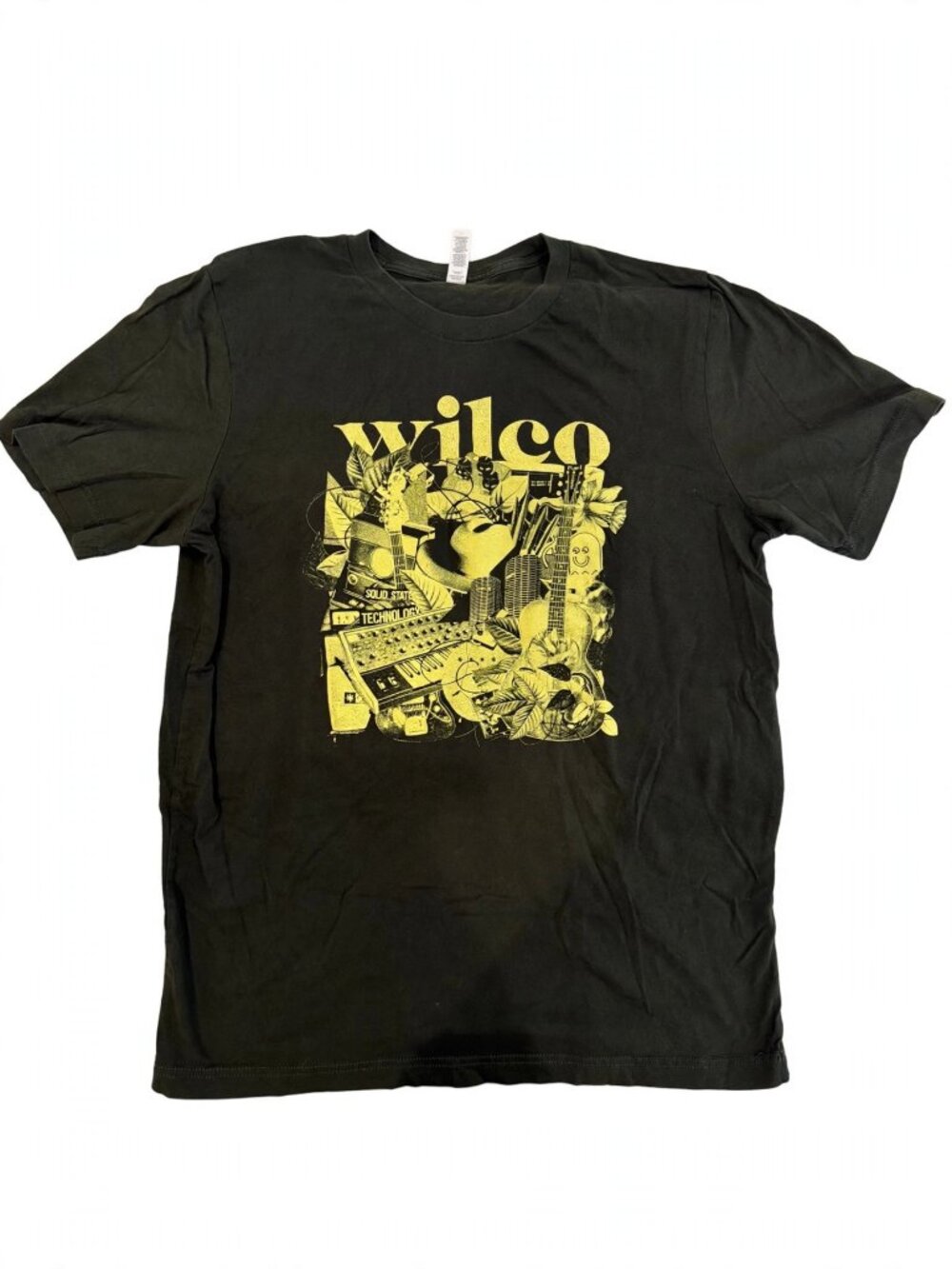 Wilco Band Graphic T-Shirt Mens Large Dark Green Concert Tee